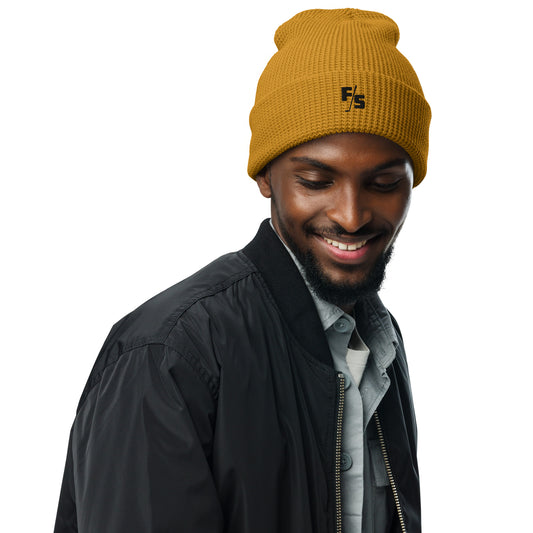 FatherSon Waffle beanie - Dark on Light